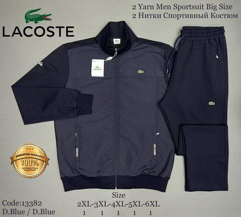 Чоловічий спортивний костюм великого розміру Lacoste 216 фото